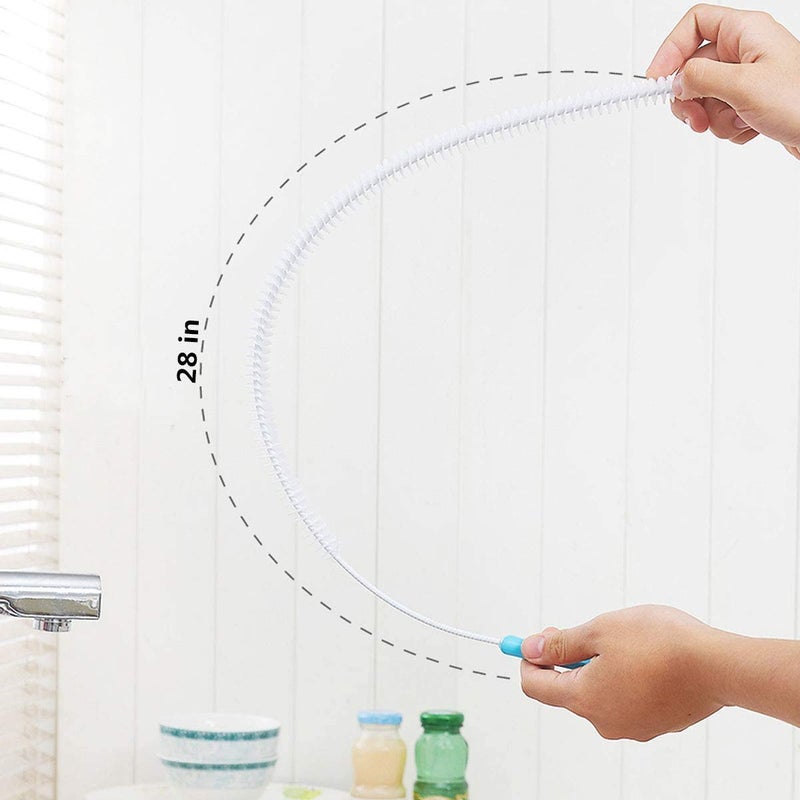 wcly Jumper Joo Drain Snake Brush,Drain Brush for a Sink Drain, 28 inch (71cm), Sink Drain Brush Drain Clog Cleaning Brush,2pcs - Image 3